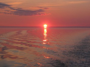Sunset on St-Laurent River